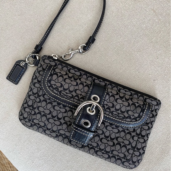 Black Coach Wristlet - Picture 2 of 2